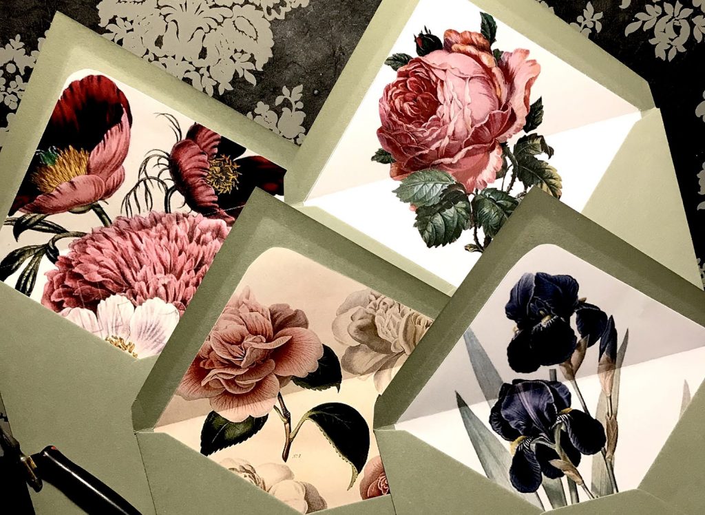 Enveloppes doublées botanique