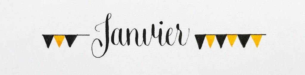 Calligraphie simple et bannière