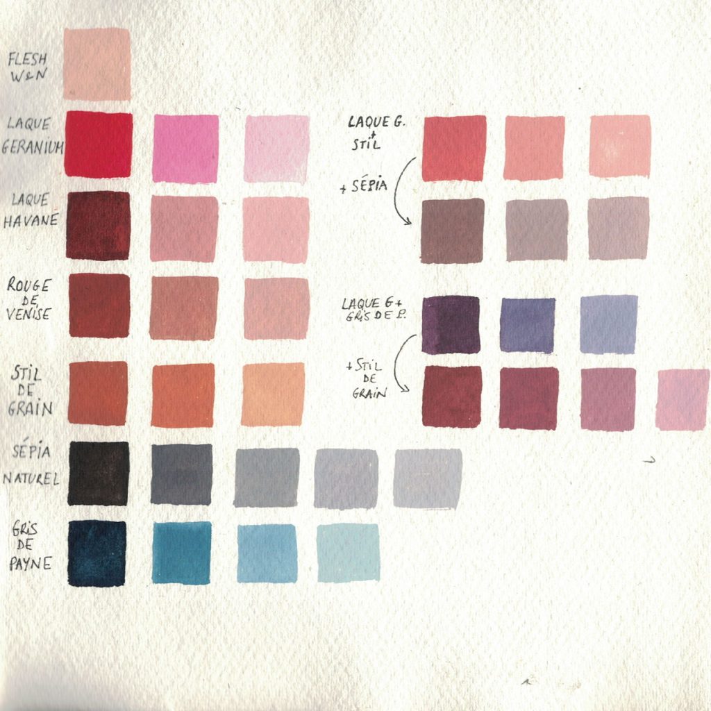 #nuancier #gouache #colorchart